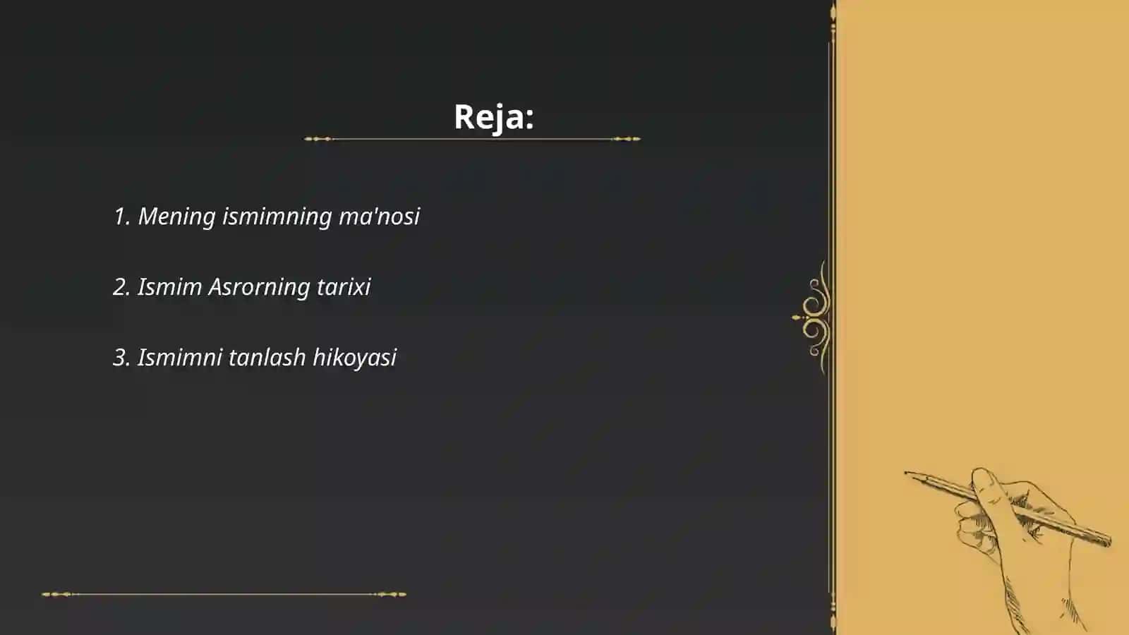 Mening ismim Asror mavzusida insho 2