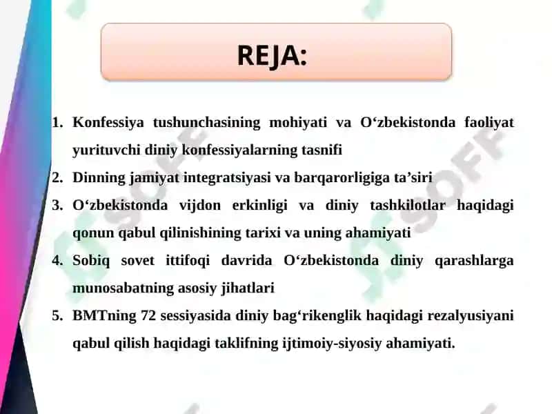 O‘zbekistonda faoliyat yurituvchi diniy tashkilotlar 2