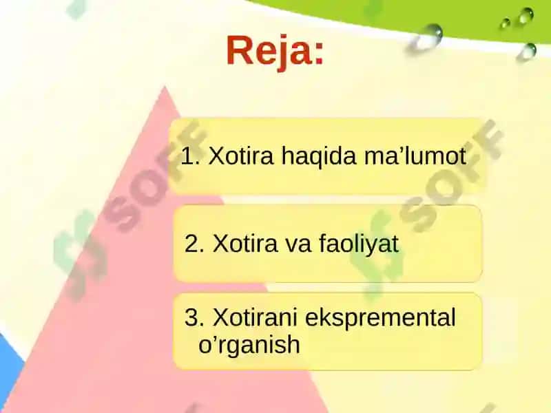 XOTIRANI RIVOJLANTIRISH METODLARI 2