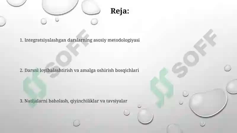 Integrallashgan mashgʻulotlarni tashkil etish metodikasi 2