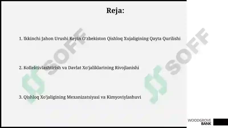 Qishloq Xo'jaligining Rivojlanishi 2