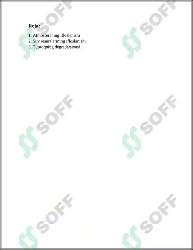 Atmosferaning ifloslanishi 2