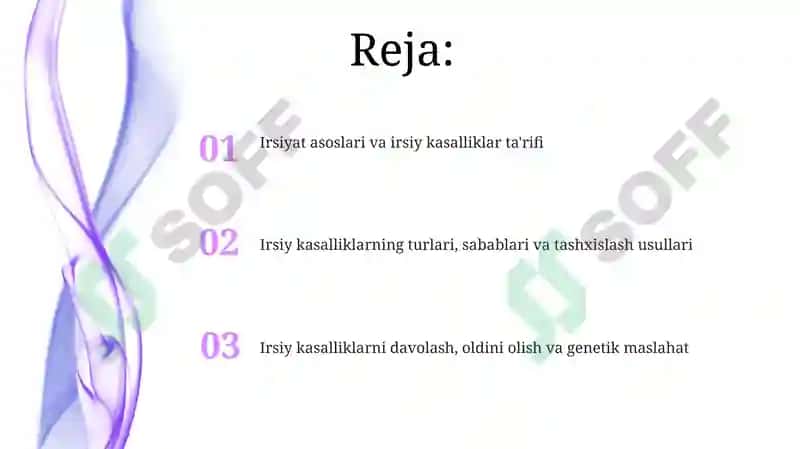 Irsiyat va irsiy kasalliklar 2