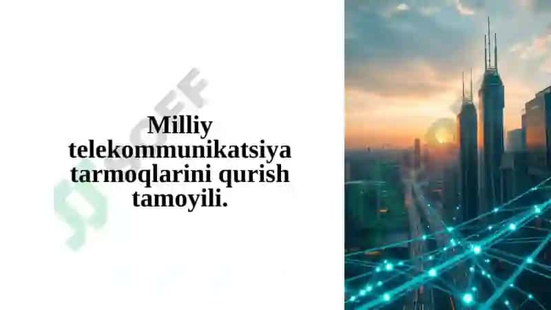 Milliy telekommunikatsiya tarmoqlarini qurish tamoyili 2