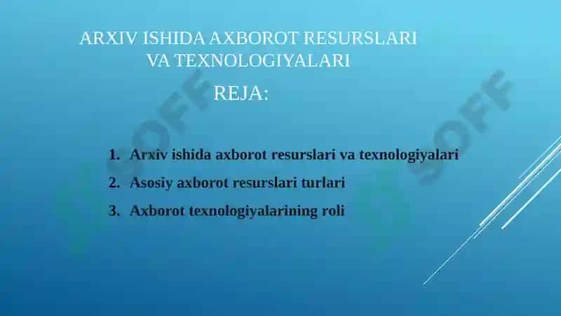 Arxiv va axborot texnologiyalari 2