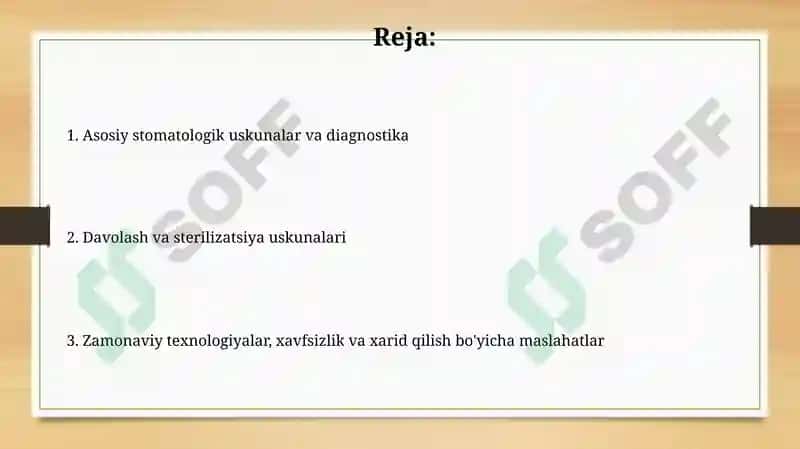 Stomatologik kabinet jihozlari 2