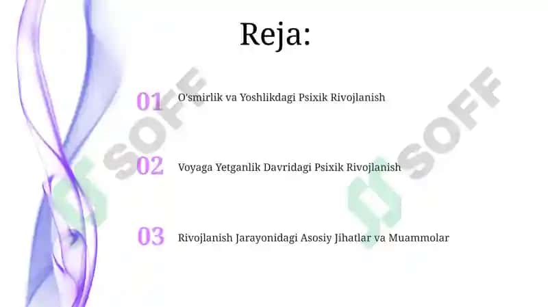 O'smirlik va Yoshlikdagi Psixik Rivojlanish 2