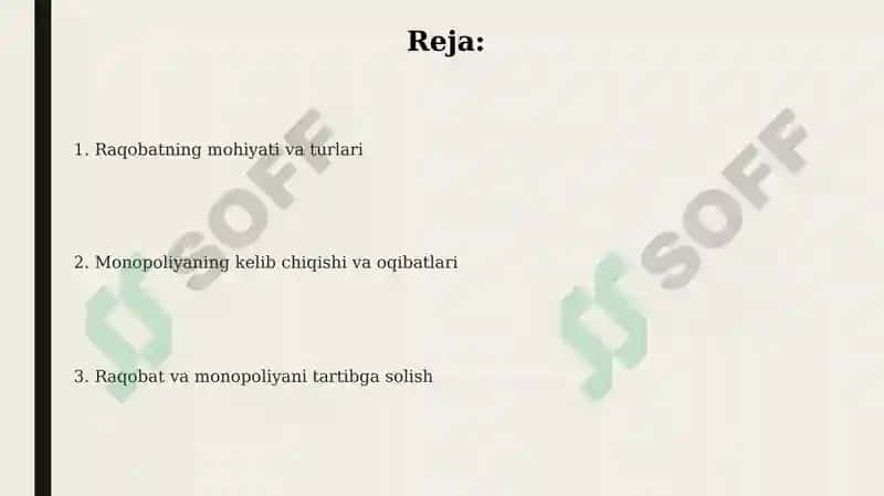 Raqobat va Yakka Hokimlik 2