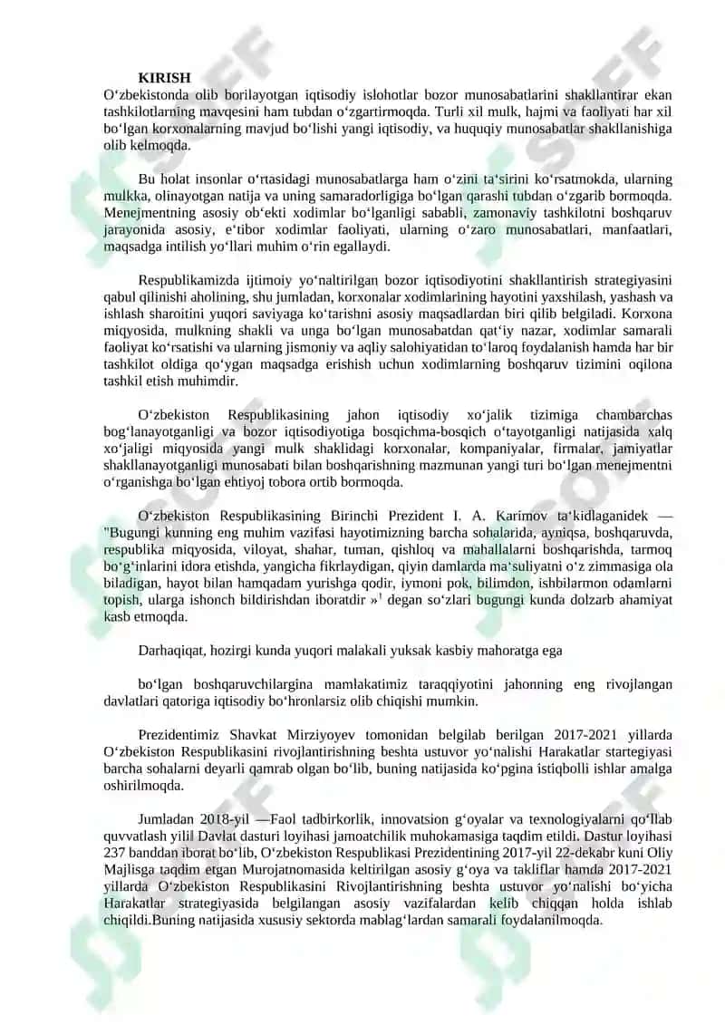 Xodimlarni o’qitish va rivojlantirish 2