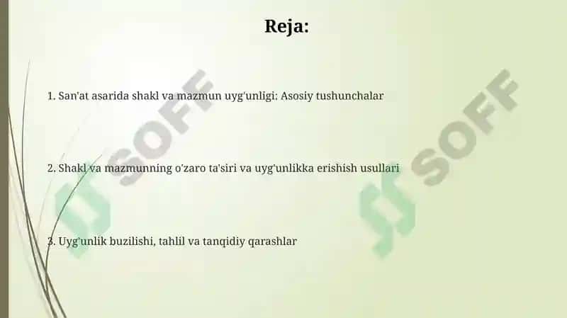 Badiiy asarda shakl va mazmun uyg'unligi 2