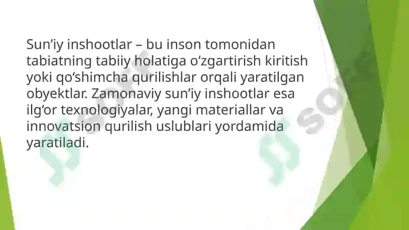 Zamonaviy sun’iy inshootlar 2