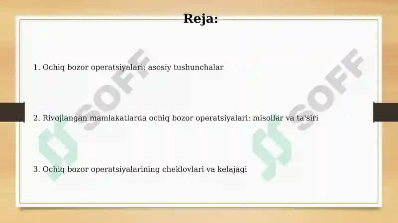 Ochiq bozor operatsiyalari 2