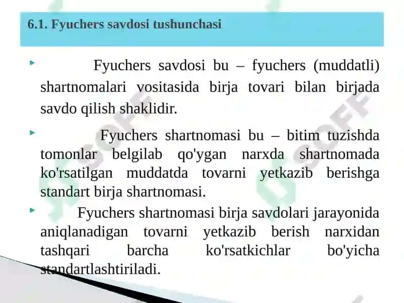 Fyuchers savdosi asoslari 2