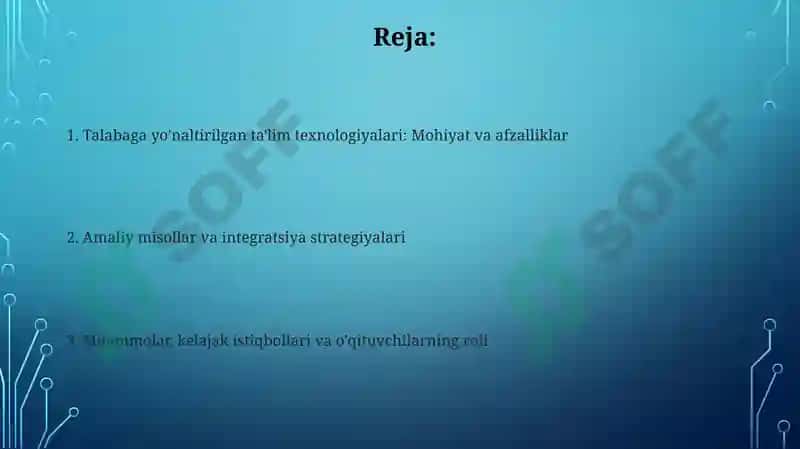 Talimning shaxsga yunaltirilgan texnalogiyasi 2