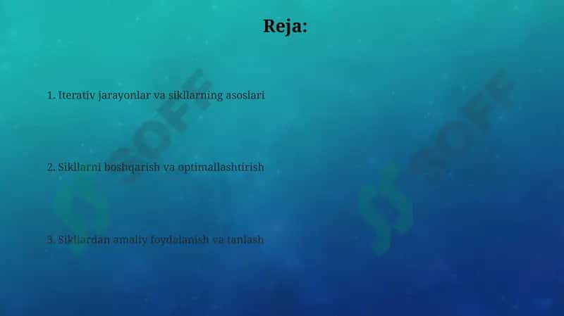 Iterativ jarayonlar 2