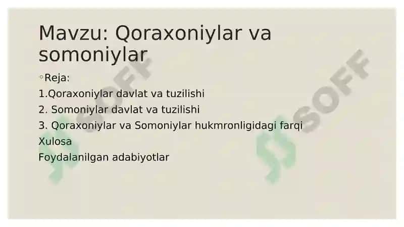 O'zbekiston tarixi fanidan taqdimot 2