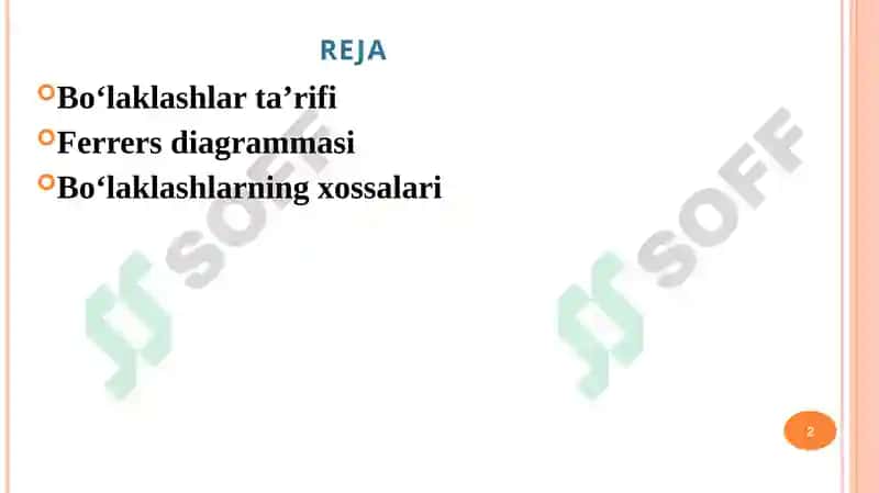 BO‘LAKLASHLAR KOMBINATORIKASI 2