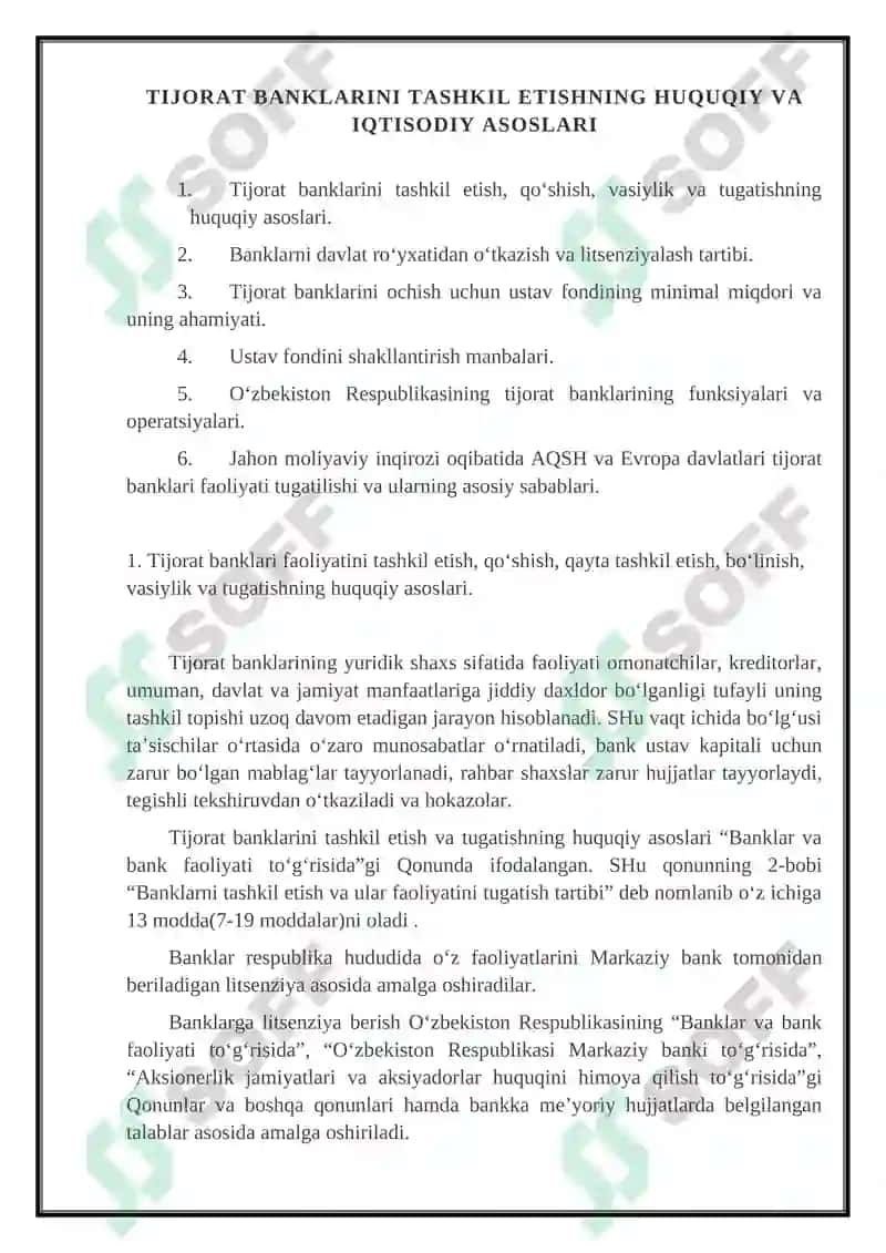 Tijorat Banklari Faoliyati 2