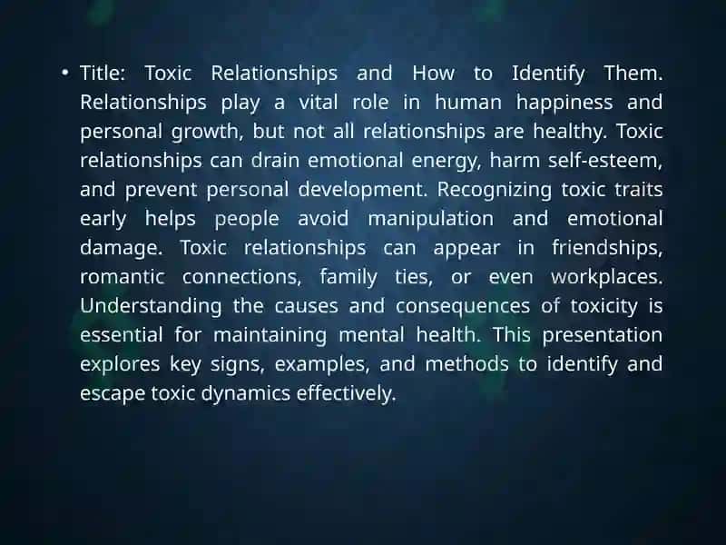Toxic Relationships and How to Identify Them 2