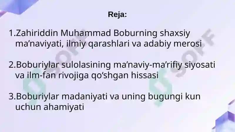 Boburiylar sulolasining ma’naviy va ma’rifiy merosi 2