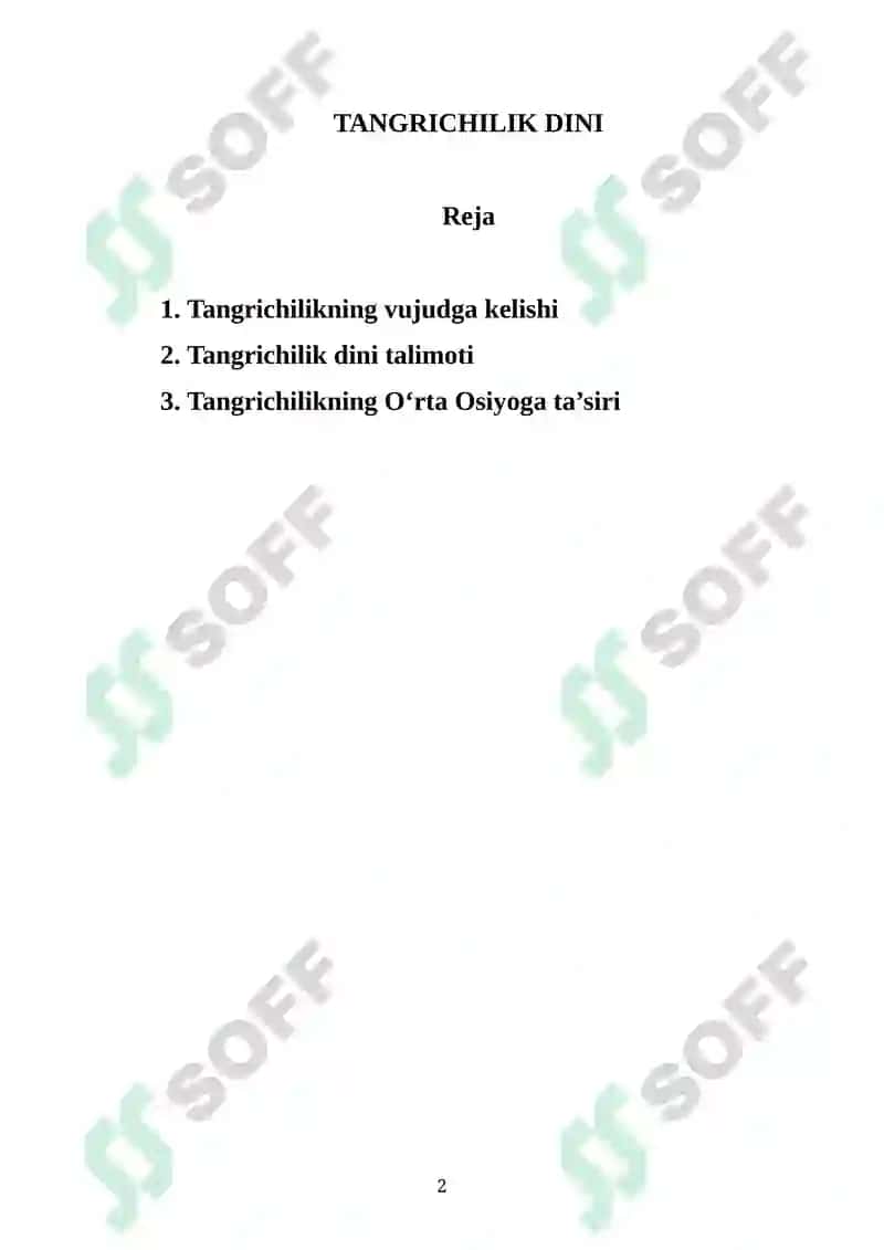 Tangrichilik Dini 2