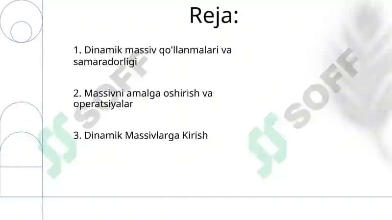 Dinamik massivlar 2