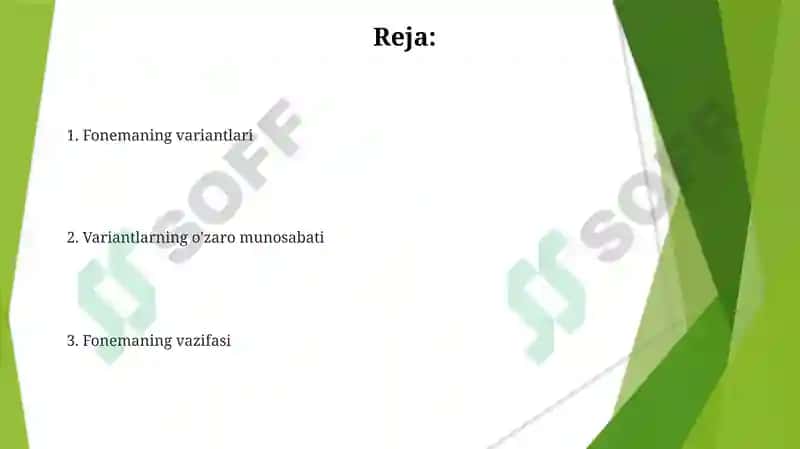 Fonemaning vazifasi va uning variantlari 2