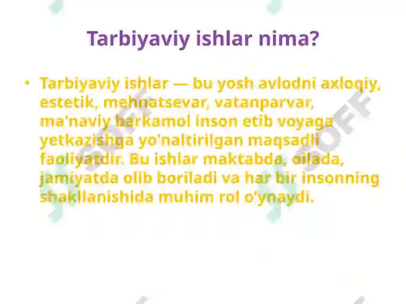 Tarbiyaviy ishlar orqali insoniylikni tarbiyalash 2