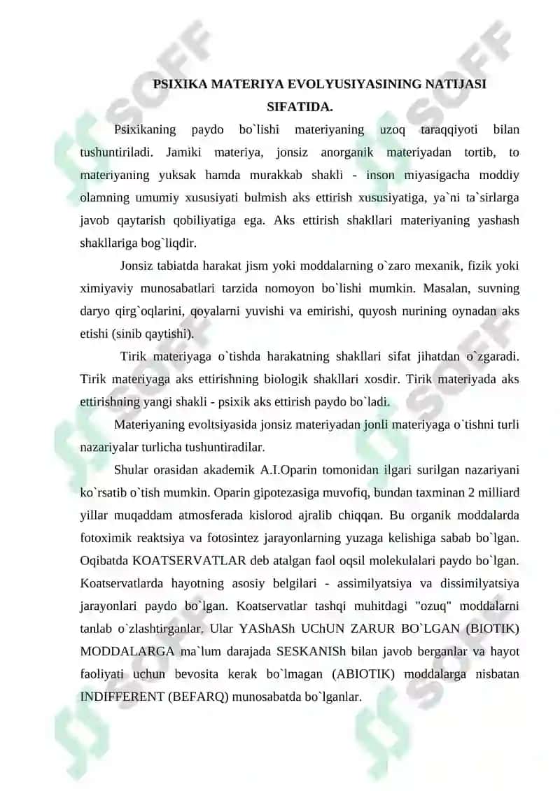 Psixikaning filogenetik taraqqiyoti 2