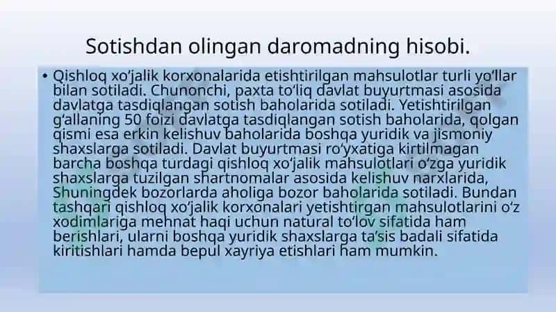 Qishloq xo‘jalik korxonalarida buxgalteriya hisobini 2