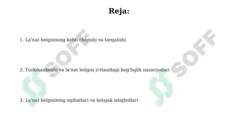 La'nat belgisining kelib chiqishi va tarqalishi 2