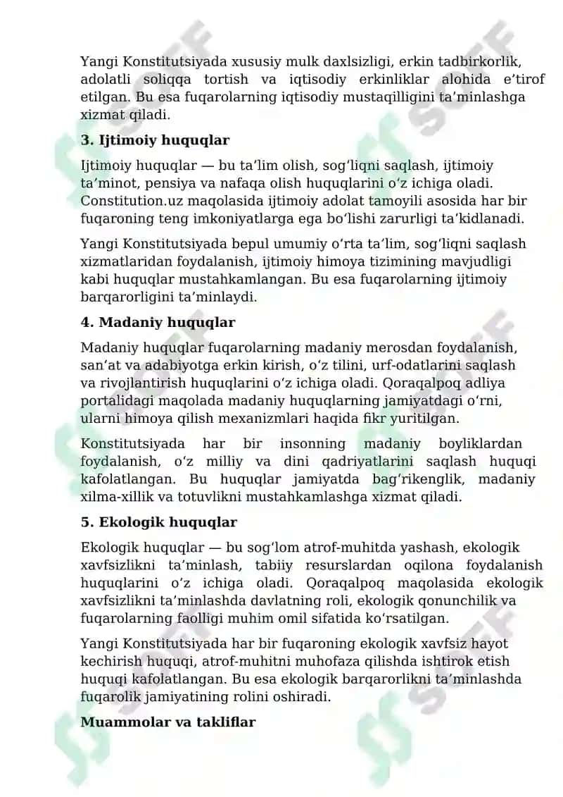 Siyosiy huquqlar tahlili 2