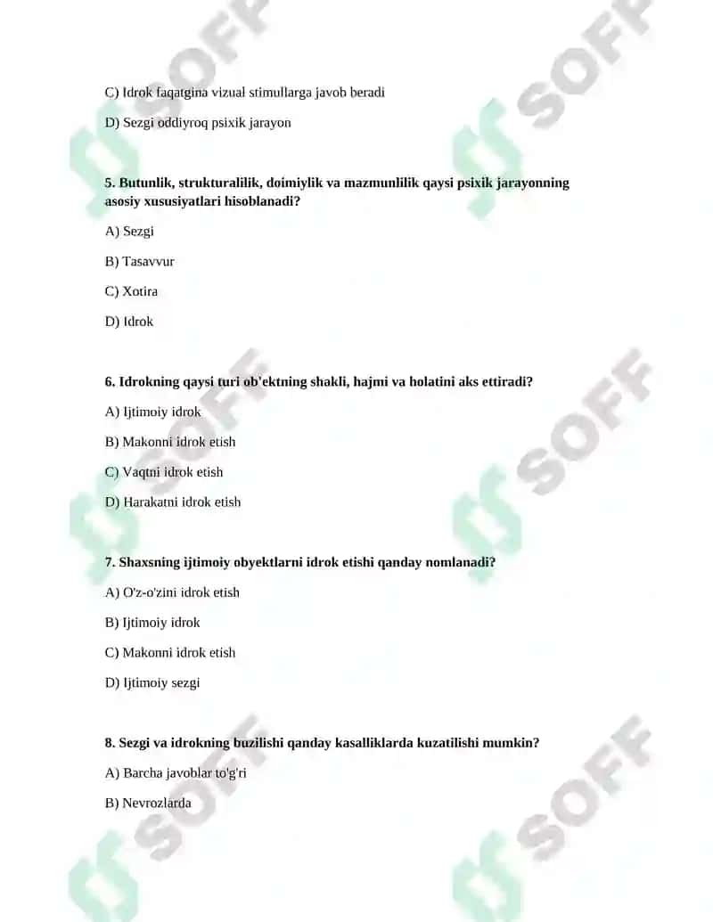 Sezgi va idrok psixik jarayonlar 2