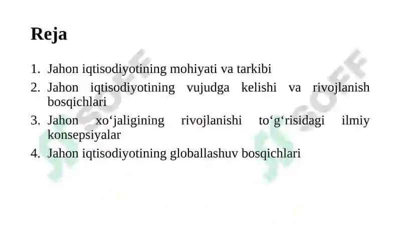 Jahon iqtisodiyoti 2