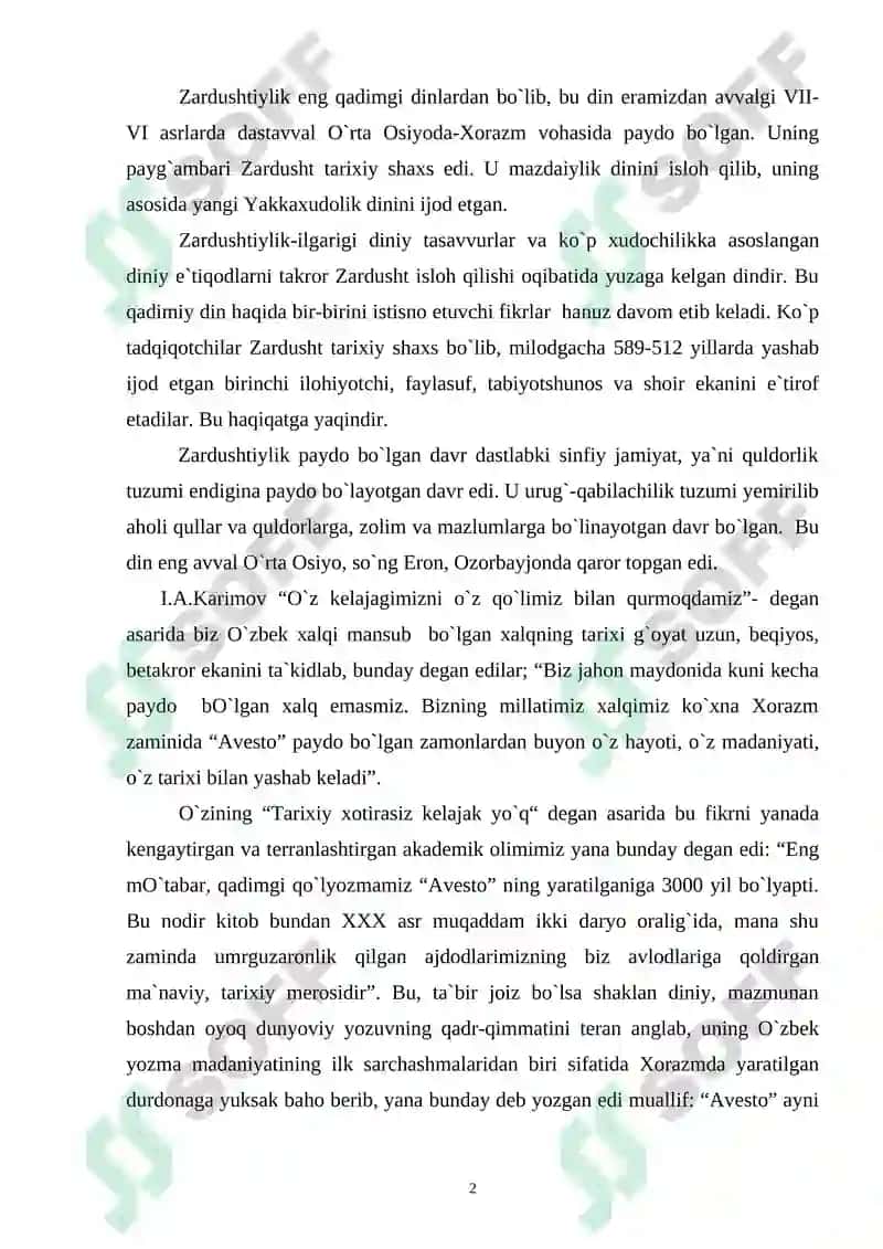 Zardushtiylik Dinining Tarixi 2