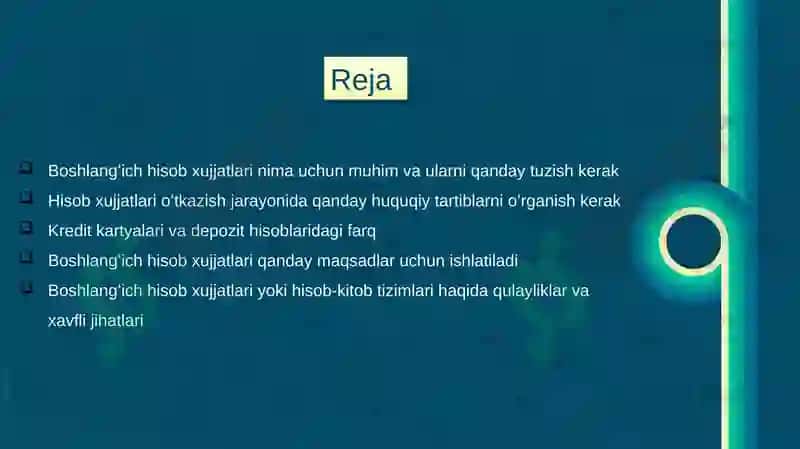 Boshlangʻich Hisob Xujjatlari 2