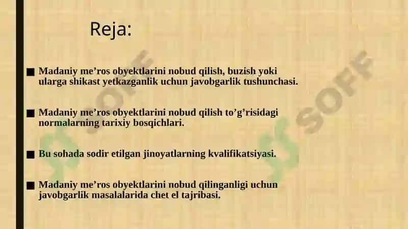 MODDIY MADANIY ME’ROS OBYEKTLARINI NOBUD QILISH 2