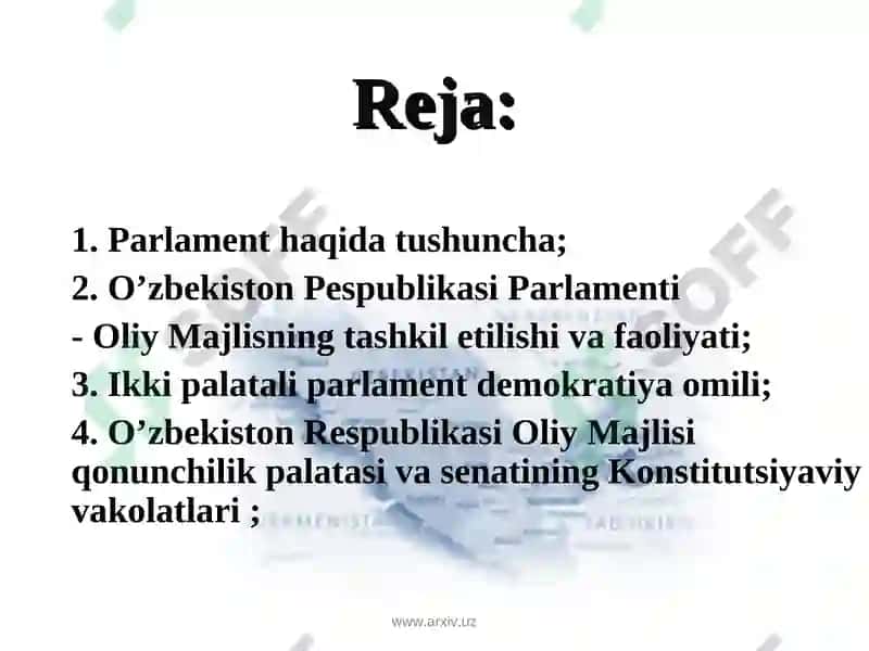O'zbekistonda parlament tizimi va islohotlar 2