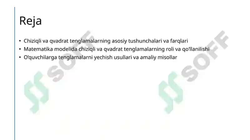 Chiziqli tenglama qvadrat tenglama 2
