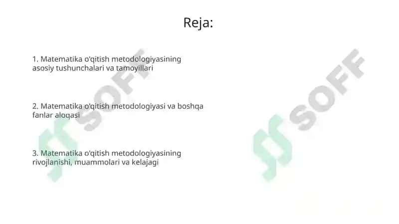 Matematika oʻqitish metodikasi 2