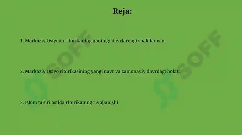 Markaziy Osiyoda ritorikaning rivojlanishi 2