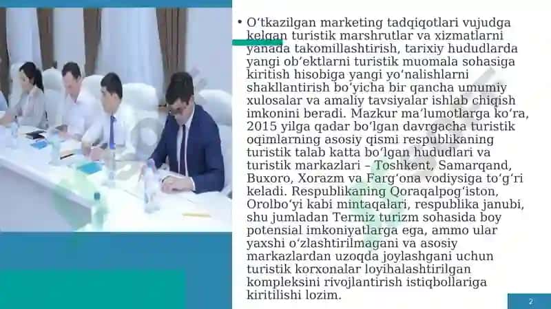 Turoperatorlik faoliyatining samaradorligini oshirish yo‘llari 2