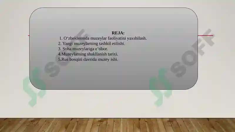 O‘ZBEKISTONDA MUZEY IShI TARIXI 2