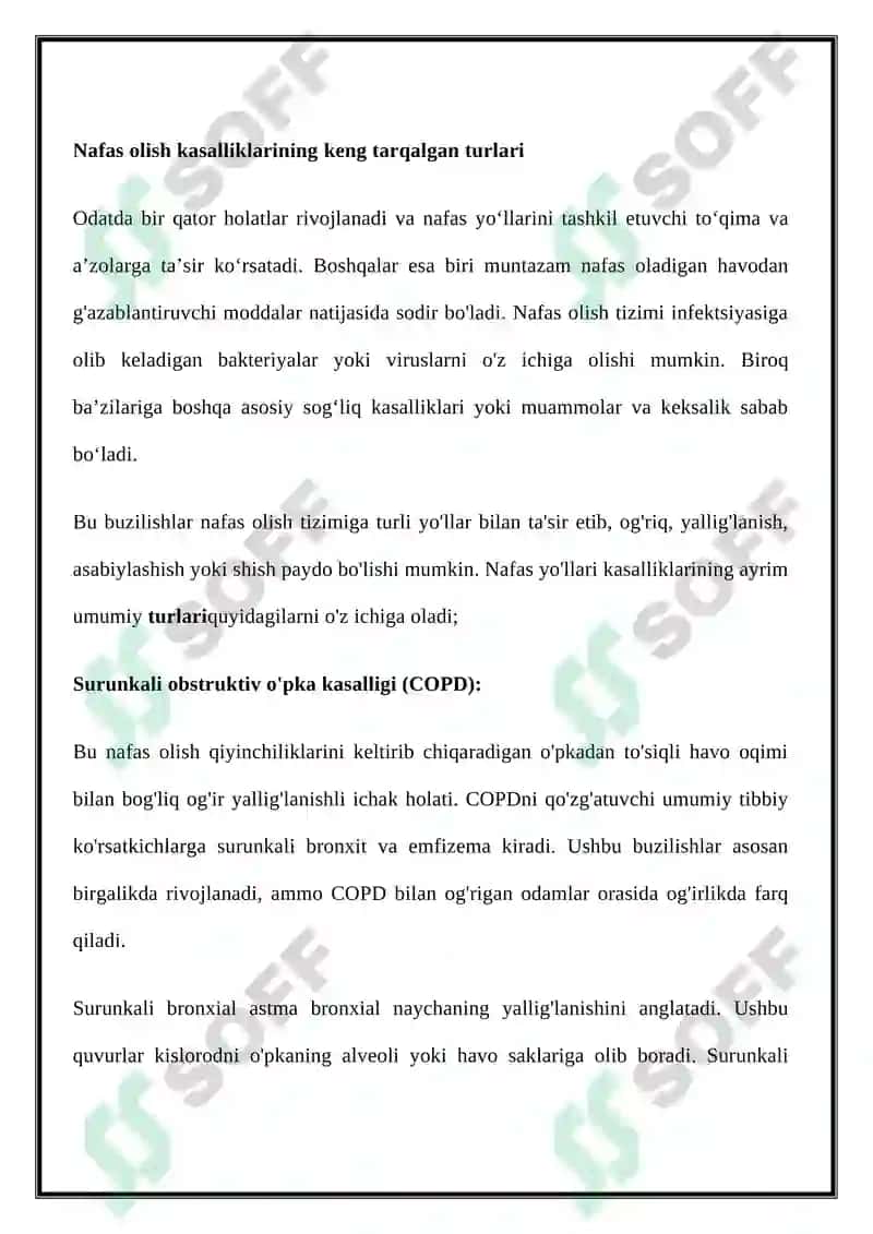 NAFAS YO’LI INFEKSIYALARI EPIDEMIOLOGIYASI 2