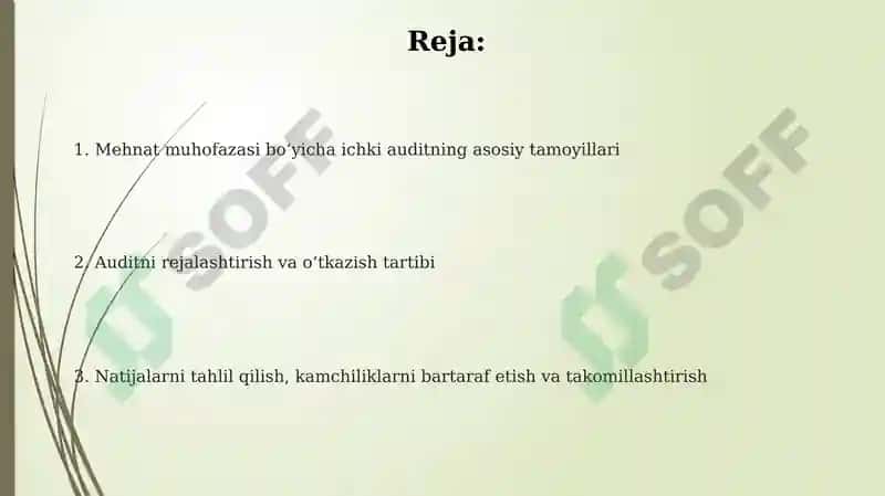 Mehnat muhofazasi boʻyicha ichki audit tashkiliyotish 2
