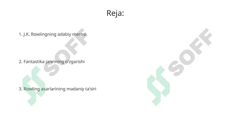 Zamonaviy ingliz adabiyoti J.K. Rouling misolida 2