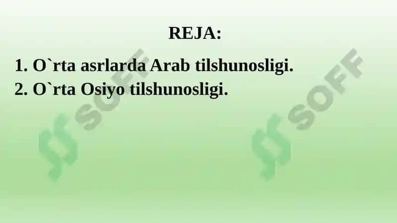 O‘RTA ASRLARDA ARAB VA O‘RTA OSIYO TILSHUNOSLIGI 2