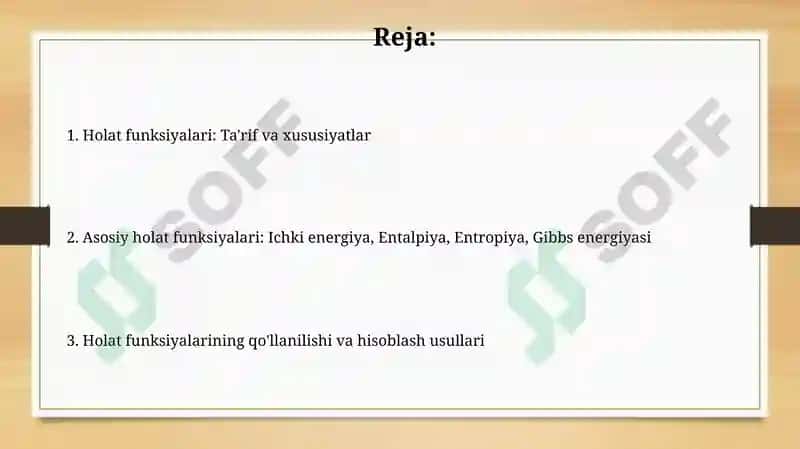 Holat funksiyalari 2