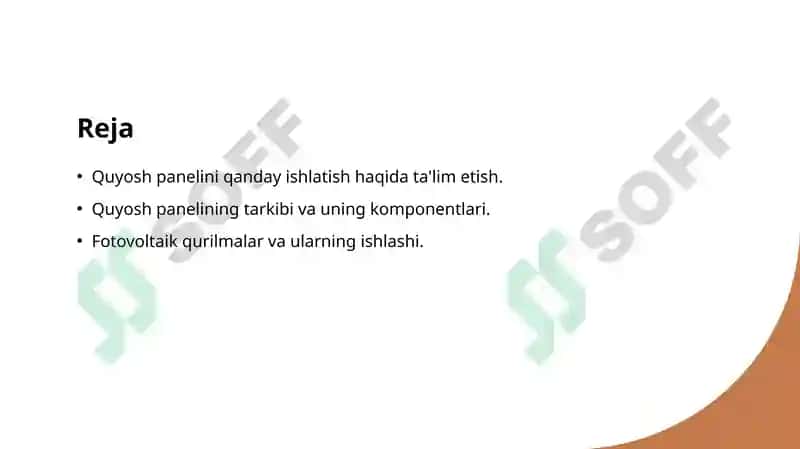Quyosh panelini tashkil etish 2