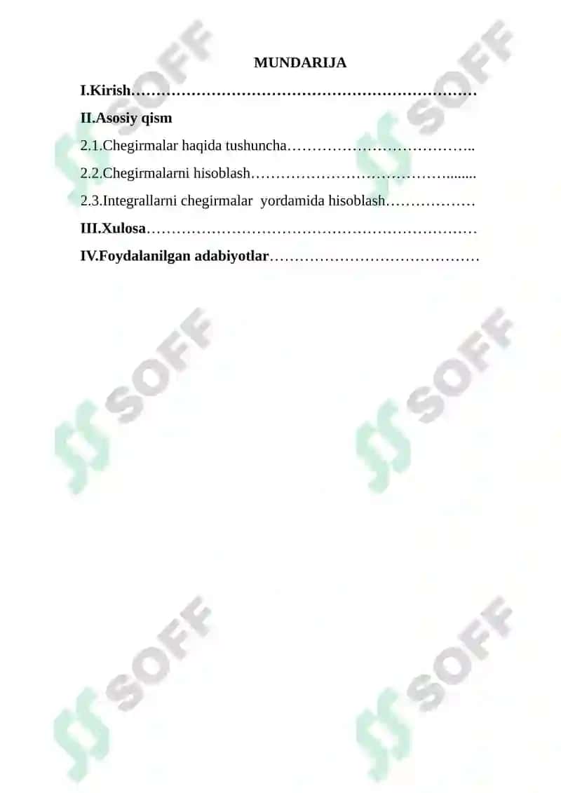 Chegirmalar nazariyasi va uning tadbiqlari. 2